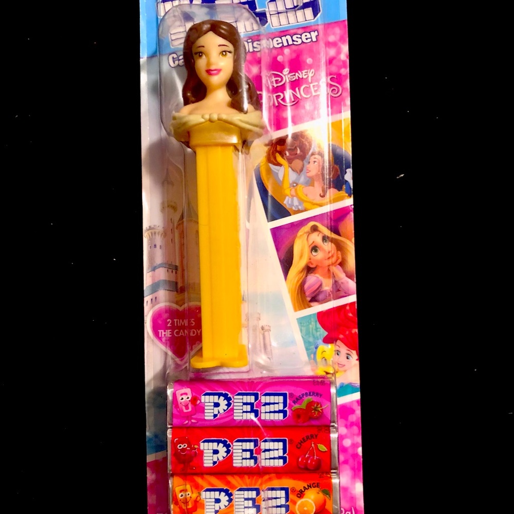 Beauty and the Beast -Disney princess PEZ CANDY AND DISPENSER NEW hard card